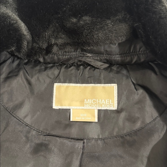 Michael Kors Black Fur-Trimmed Jacket - Picture 3 of 6